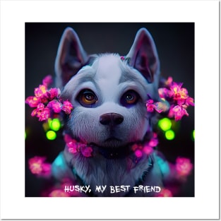 husky puppy Posters and Art